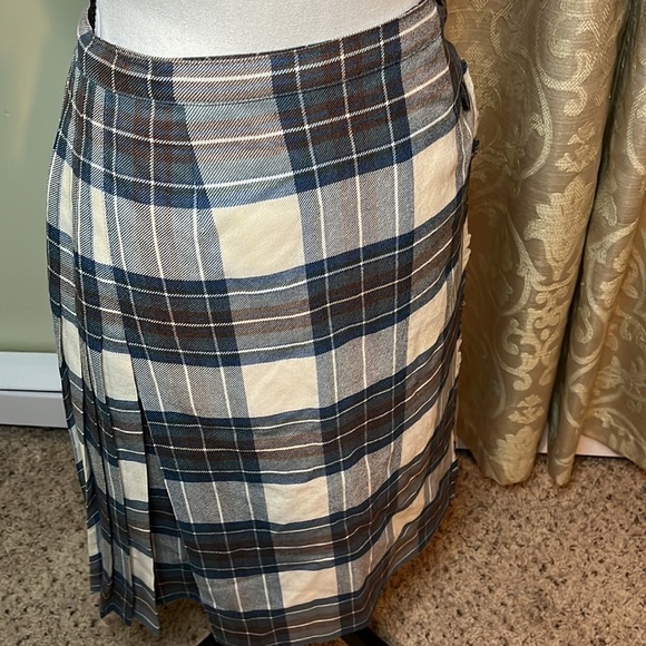 al Jean Dresses & Skirts - Vintage Al Jean pleated plaid midi skirt